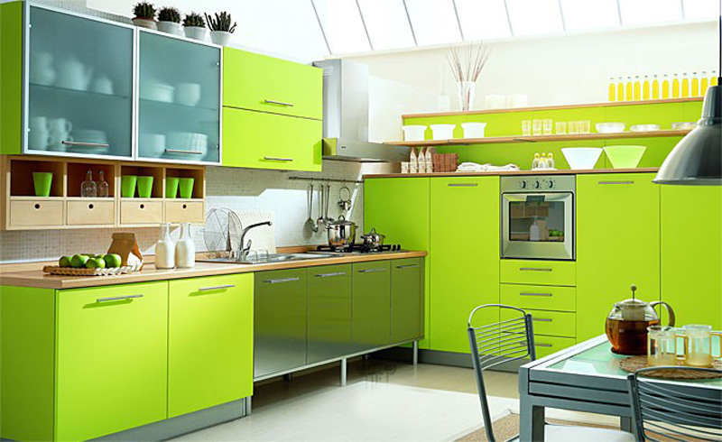 зеленая кухня 